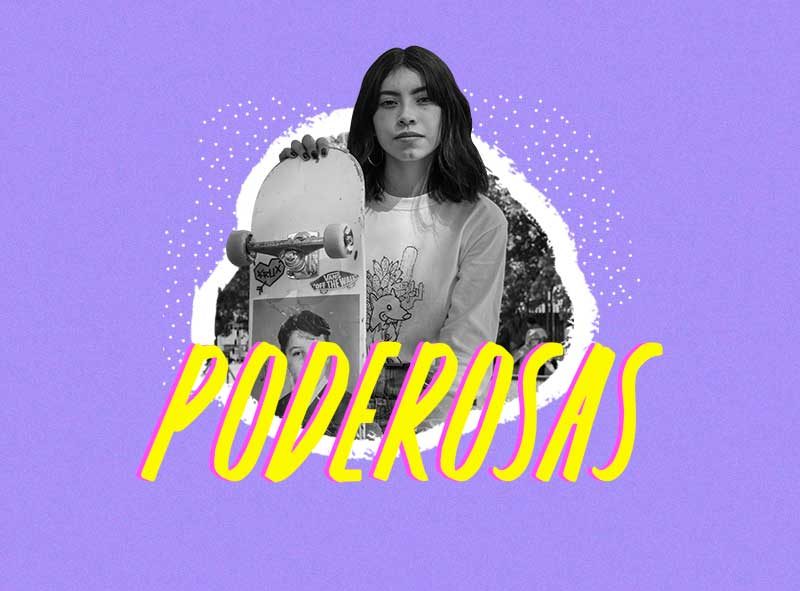 mujeres en patineta