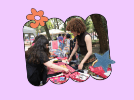 Este bazar feminista en Neza propone estrategias para salir de la violencia Una mujer vende artículos en un bazar feminista y queer